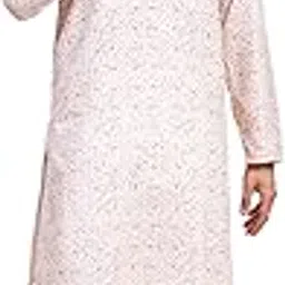 skavij Men's Viscose Rayon Embroidered Kurta Pajama Set Ethnic Motifs Thread Work Party Dress-picture-22