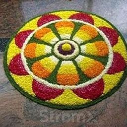 StromX Super Soft Cotton Round Rangoli for Floor Mat/Bedroom/Living Room/Floor Mat/Kitchen/Modern Size (24 X 24 Inches), Multicolor-picture-31