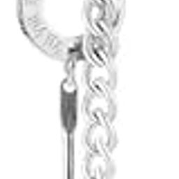 LINKER LOOP - SILVER - Pure Titanium Steel Ear Hoop Earrings for Men & Boys-image-54