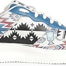 Leap7x MJH-M04 Printed Sneakers for Men with PVC Upper | EVA Sole Casual Shoes with Lacing | Comfortable Footbed | Memory Foam Insole | Lightweight, Stylish & Modern (White)-image-1