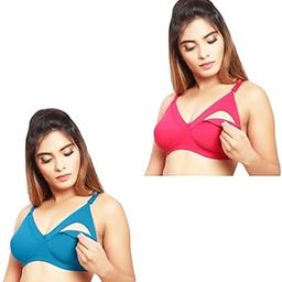 Prithvi Maternity Bra/Feeding Bra/Nursing Bra for Women's-(Pack of 2, Random Colours)-image-30