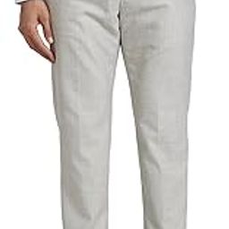 Men's Polyester Blend Plain Pattern Smart Fit Flat Front Formal Trouser-1