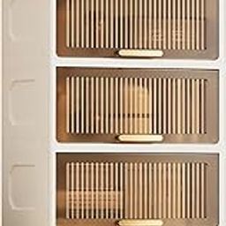 House of Quirk Bathroom Floor Cabinet, Freestanding Narrow Side Storage Organizer Cabinet with Drawers and Shelf, Slim Chest of Drawers for Bathroom, Hallway, and Living Room (White, 5 Layer 50CM)-image-53