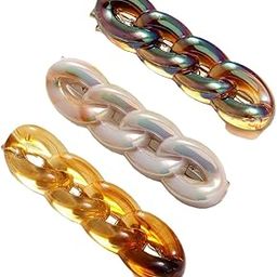 Stylish Multicolor Chain Link Hair Clips - Resin Hair Barrettes for Women, Perfect for Parties, Everyday Wear, and Elegant Hairstyles-image-41