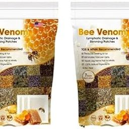 New Bee Venom Foot Patches Stress Relief Detox Patch Solution (2 Pack x 20 Patches)-image-1