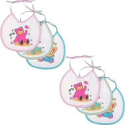 Set of Baby Bibs for Newborns 0-12 Months | Soft Cotton, Highly Absorbent & Adjustable | Unisex Feeding Bibs for Boys & Girls | Washable & Reusable | Baby Essentials Gift Set-12