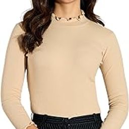 Beige Rib High Neck Full Sleeve Top-image-27