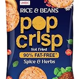 UNIBIC Pop Crisp I Rice and Beans I Popped Chips I Spice and Herbs I | Not Baked Not Fried |90% Fat Free | Low Calorie | Healthy Snacks | 40 Grams-image-13