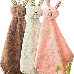 Super Soft Hanging Hand Towel for Kitchen and Bathroom | Ultra Absorbent Thick Coral Velvet Hand Towels with Hanging Loop Fast Drying Microfiber 38”x25 (Pack of 4)-image-14