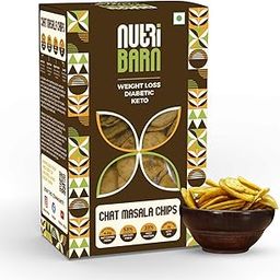 Nutribarn Keto Chat Masala Chips, 200 Gms, 1 Pack, 4.2g Net Carb & 12g High Protein/Serving, Identical to Regular Chips, Ultra Low Carb, Pre-Biotic High Fibre, Low GI, For Keto Diet and Weight Loss-image-25