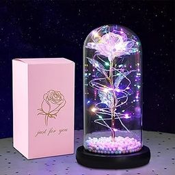 DARKNESS Gifts for Girlfriend, Wife, Love - Marriage for Wife Rose Dome - Valentine Gift for Girlfriend/Cute Birthday Gift for Wife Special Love (Rose Flower Gift Thermocol Goli)-image-82