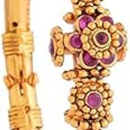 Ruby Gold Plated Ethnic Antique Kada- 411496-image-9