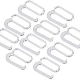 FABLOFT® 5x10pcs Alloy Replacement Bra Strap Slide Hook Fig 9 Lingerie Adjuster 20mm-image-44