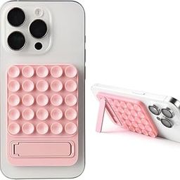 ClickCase 2 in 1 Sticky Phone Grip with Powerful Silicone Suction Cup & Kickstand Mount for Any Mobile Phone,Provides Multiple Mounting Options for Selfies,Reels & Video Recording (Baby Pink)-image-95