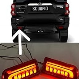 DDA ENTERPRISES REAR REFLECTOR SET OF 2PCS FOR MAHINDRA SCORPIO 2009-2023 (TYPE-C) - RED REAR LIGHT-image-1