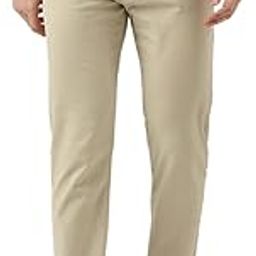 Men's Super Slim Fit Stretchable Everyday Casual Trouser | Scoop Pocket Premium Twill Chinos | Flat Front Beige, Mid Rise, 38-picture-53