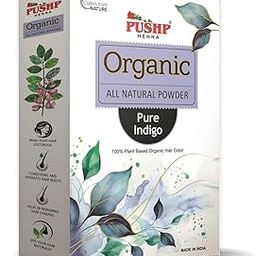 Pushp Henna Indigo Powder | Natural Indigo Leaf Powder for Men and Women | Organic Pure Natural Hair Colour-image-45