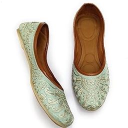 NIHARIKA Punjabi Women’s Embroidered Rajasthani Mojari's Women Ethnic Footwear Mojari/Punjabi Jutti-picture-8