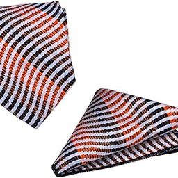 Honor & Heritage Regal Men's Premium Micro Woven Jacquard Tie Set Green and Black, Diagonal Stripes with Shield Logo Design, Wooden Gift Box | Business, Formal, Wedding , Gifting | Vintage Broad-image-33
