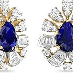 Yellow Gold and Solitaire Stud Earrings for Women-image-78