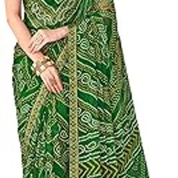 Women's Chiffon Bandhani Printed Saree With Unstitched Blouse Piece (SIMYA42902A_TFH_Parent)-image-2