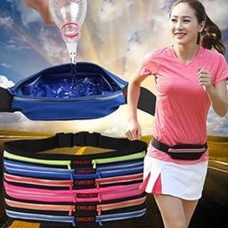 ELBME® Multifunctional Outdoor Sports Waterproof High Stretch Faux Leather Fabric Double Waist Bag with Night Reflective Strip-image-7