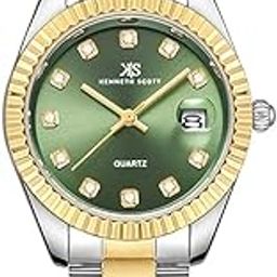 Women's SL28 Movement Watch, Analog Display and Solid Stainless Steel Strap - K23546-TBTG, Two Tone Gold-image-7