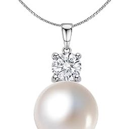 Stylish Solitaire Pearl Pendant Necklace | 92.5 Sterling Silver & Brilliant Lustre Pearls | Lovely Gift For Women & Girls - Pearl Pendant 001-image-35