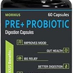 MORIKUS Probiotics Supplement 50 billion CFU with Prebiotics 150mg For Women & Men | for Better Immunity, Digestion And Prebiotic Fiber For Gut Health - 60 Veg Capsules-8