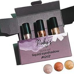 Ruby's Organics Eyeshadow Liquid Mini's Set For Women- Metallic Finish, Long Wearing, Smudge Proof, Non Irritating, Vegan, Organic, Moon Metals Pack Contains Luna, Copper and Aurus,3ml Each-Pack of 3-picture-21