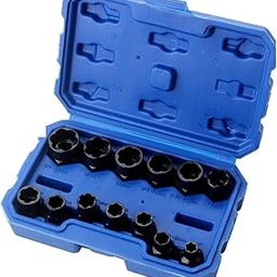 Generic Broken Nut and Bolt Extractor Sturdy Impact Socket Tool Set for Vehicle Suppes-34