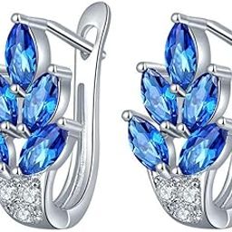 A5 High Grade Crystal Leafy Fashion Rhodium Plated Crystal Clip On Earrings for Women and Girls-6
