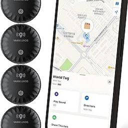 Vaku Luxos® ORLOK Tag Air GPS Tracker Smart Tag Item Finder Keychain Worldwide Tracking for Kids, Luggage, Pets Compatible with Apple Find My App MFi Certified with Replaceable Battery (Pack of 4)-19