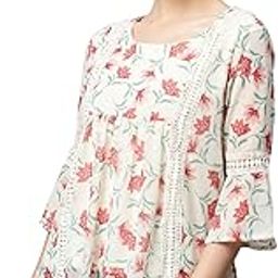 Polyester Regular Fit Square Neck 3/4 Sleeves Blouson Top for Women-image-14