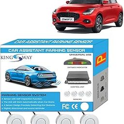 KINGSWAY® Car Reverse Parking Sensor with LED Display Compatible with Maruti Suzuki Swift (Year 2024 Onwards), Auto Object Detection Radar System with Ultrasonic Sensor Kit in White Color-image-25