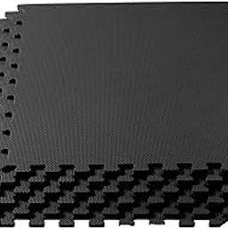 We Sell Mats Premium Foam Interlocking anti-fatigue tiles great for gyms PX90 Insanity Pilates Yoga aerobics cardio trade shows kids payrooms and more. Black 100 SQFT-25 Tiles-picture-14