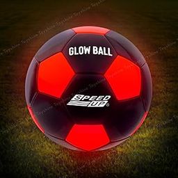 Toyshine Speed Up LED Light Up Glow Football Night Sport Game Training Indoor/Outdoor Soccer Ball Educational Toy Ball Size 5, for Adult Kids Teenagers Boys Girls Age 3+-18