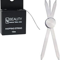 Traditional Tattoo Supply Combo Pack of Mapping String and Eyebrow Compass Ruler, mapping thread for eyebrow and Eyebrow Compass Ruler-image-38