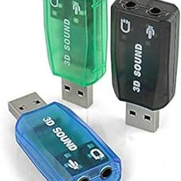 UBERSWEET® 3X(USB to 3.5mm Mic Headphone Jack Stereo Headset 3D Sound Card Audio Adapt Z8Q1-23