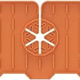 UJEAVETTE Silicone Sink Faucet Mat Splash Catcher for Kitchen Sink Hotel Tray Orange-image-16