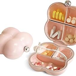 Cute Sleek Pill Case 7 Compartment Weekly Pill Organizer Compact Vitamin Dispenser Box for Travel & Purse Mini Portable Medicine Storage Box Pill Holder & Jewelry Organizer 1 Pack-image-37