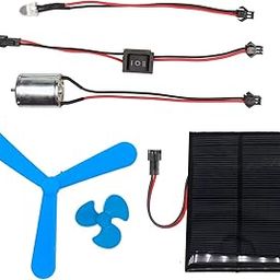 Electronic Spices Combo of 99 X 69 Mini Solar Panel With Dynamo Dc Motor, 150mm and 40mm Propeller, Dpdt Rocker Switch and 10mm Led Light 222-picture-4