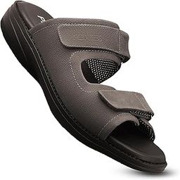 DC2 Auckland Diabetic Sandals for Men | Neuropathy Footwear | High Adjustability | Wide Fit | Seamless Lining | Genuine Leather Sandals-image-53