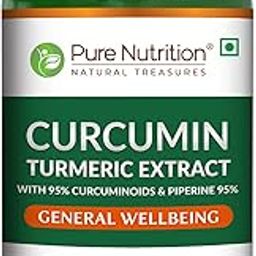Pure Nutrition Curcumin Turmeric Supplement, 120 Veg Tablets | 95% Curcuminoids & Black Pepper Extract | High Absorption Formula | Antioxidant Support for Joint, Immune & Inflammatory Health | Natural Wellness Booster-image-8