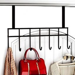 WonderStand Strong Carbon Metal Over Door Hook Hanger for Cloths (No Drilling), Suitable for Bathroom, Bedroom, Kitchen-87