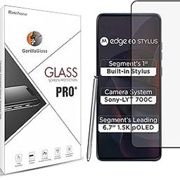 BATCHONE Premium Tempered Glass Screen Protector Compatible for Motorola Moto Edge 60 Stylus 5G (Black) with Edge to Edge Coverage and Easy Installation kit, Pack of 1-0