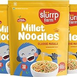 Slurrp Farm No Maida Millet Noodles | Not Fried, No MSG | Classic Masala Millet Noodles Pack of 3-192g Each-6