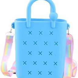 THE STYLE SUTRA 2xBeach Tote Bag Fashion Portable Open Hole Tote Bag Organizer Beach Holes Bag Blue Bag-image-93