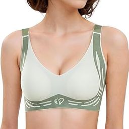 Women’s Padded Bra Full Back Coverage Fitness Wireless Slip on Bra for Workout Gym and Yoga Bralette Tank Top Sports Bras-picture-39