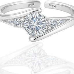 PIYA Pure Real 925 Sterling Silver Adjustable Ring For Women | Gift For Girlfriend Wife & Girls | With 92.5 Stamp & Purity Authenticity Certificate | 6 Months Warranty.-image-92